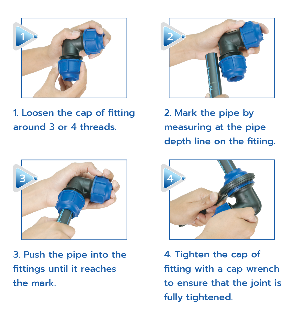 ข้อต่อ HDPE สวมอัด มีสินค้าพร้อมส่ง ราคาถูกมีส่วนลดพิเศษ